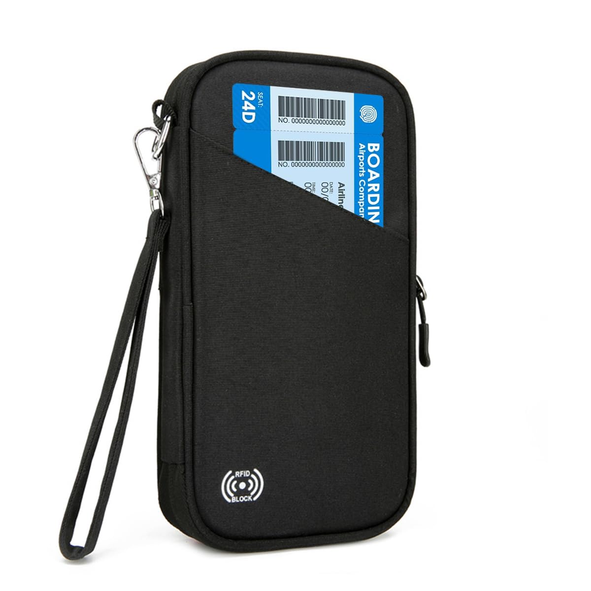 PALAY Travel Passport Holder Passort Bag Multi Compartments Zipper Pouch Bag RFID Blocking Cards Bag Oxford Cloth Travel Phone Sling Bag with Handstrap & Removable Shoulder Strap PALAY Travel Passport Holder Passort Bag Multi Compartments Zipper Pouch Bag RFID Blocking Cards Bag Oxford Cloth Travel Phone Sling Bag with Handstrap & Removable Shoulder Strap